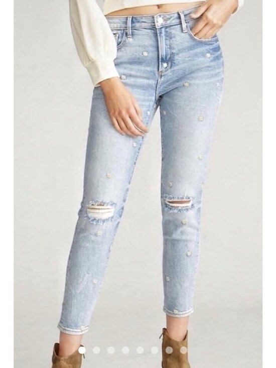 DRIFTWOOD Denim - Driftwood "Izelle" jean Highrise Embroidered Star 26